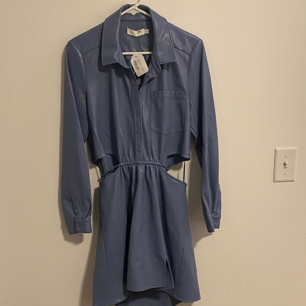 Jonathan Simkhai LightBlue faux Leather Piece